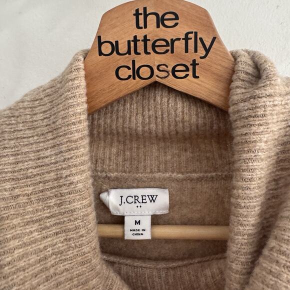 J. Crew Soft Wool Blend Turtleneck Sweater With Button Detail Medium CV - Picture 3 of 4